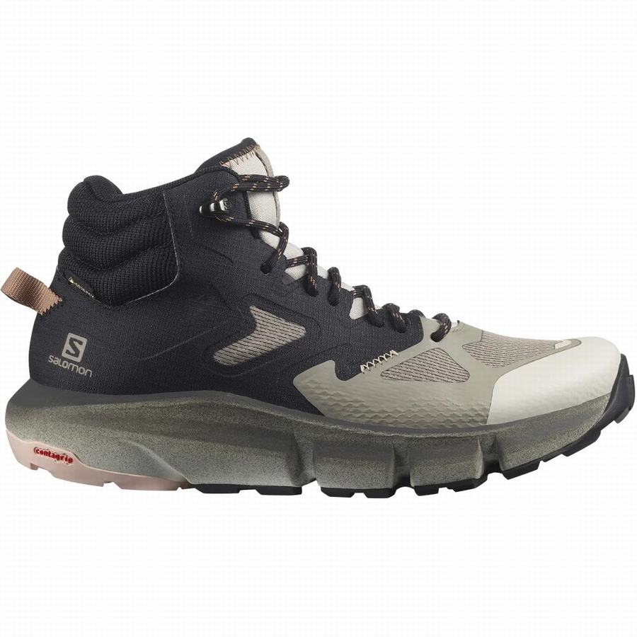 Salomon Predict Hike Mid Gore-tex Vandringskängor Dam Svarta/Khaki [FIQ2296NG]